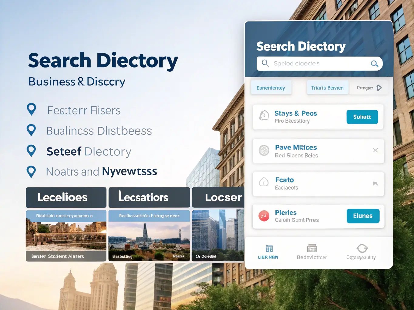 A search bar within the provider directory, with filters and categories to narrow down the search results based on specific criteria.