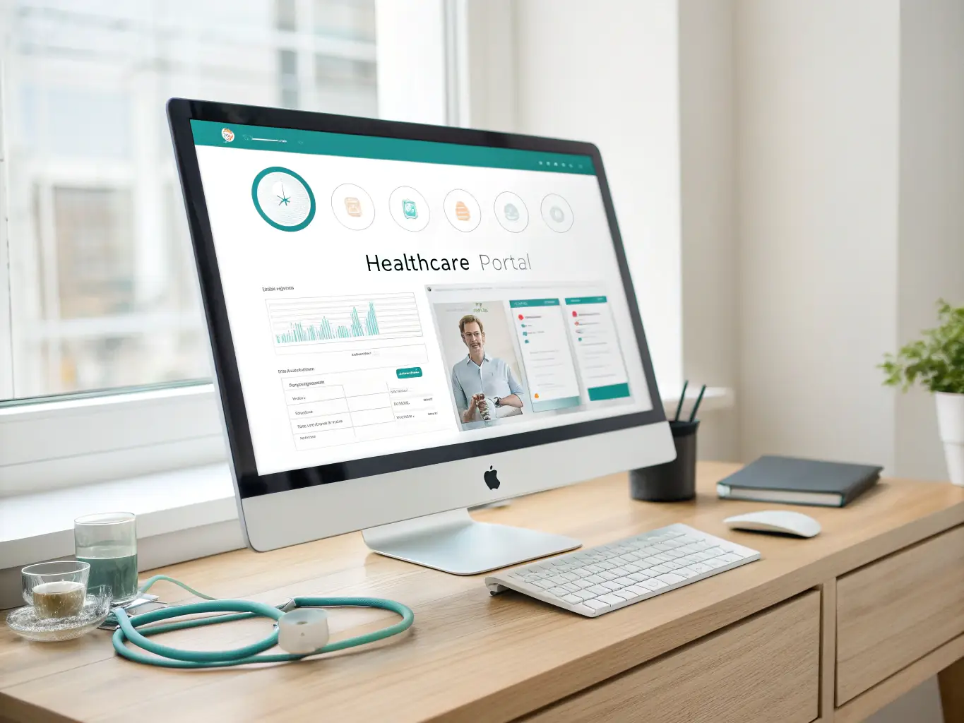 A clean and user-friendly interface of a provider directory on a computer screen, showcasing search filters and detailed provider profiles, emphasizing ease of use.